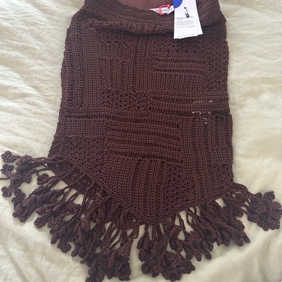 Christopher Esber chocolate brown KNIT SET - (NWT’s) stunning !Top S/M, skirt M - Picture 12 of 12